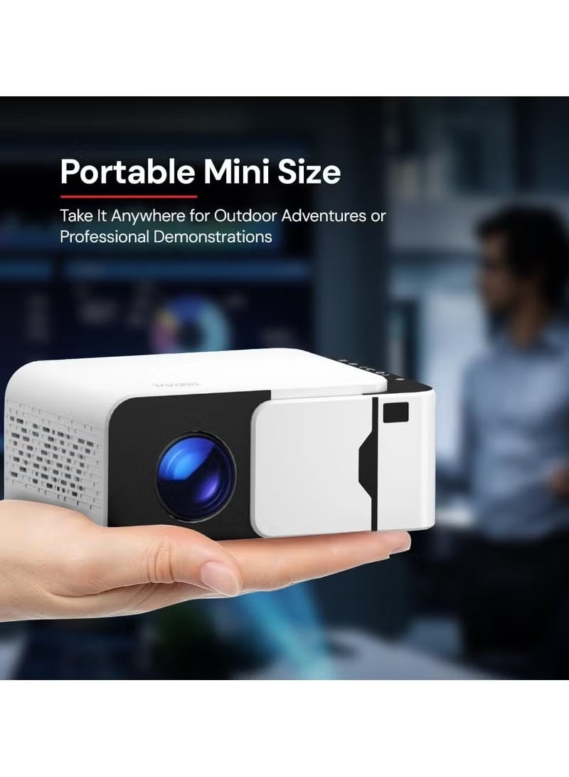 borrego Smart 6 Mini Android 13 Portable Projector with 1080P HD & 4K Support, 150 ANSI Lumens, WiFi 6 & Bluetooth 5.4, Compact Home Cinema for Movies, Gaming, and Presentations - Image 2